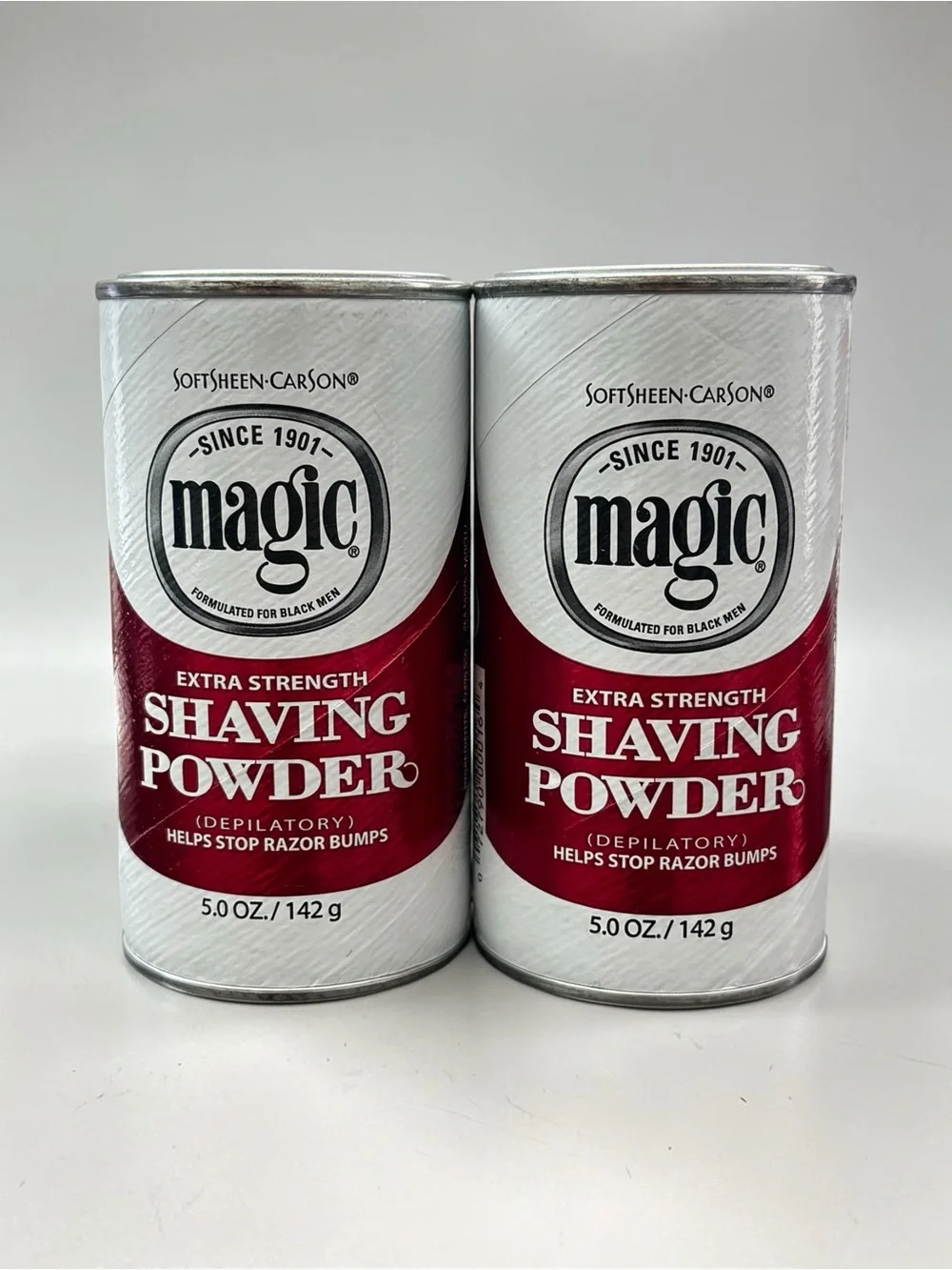 2 SoftSheen Carson Magic Shaving Powder Extra Strength Shave 5 oz New Lot